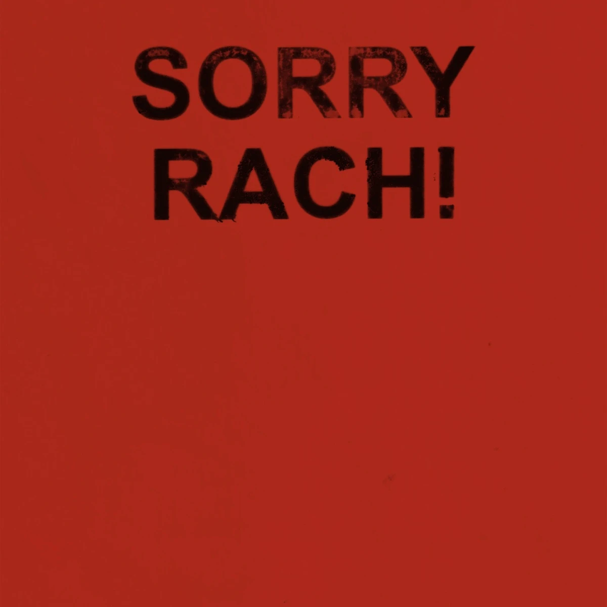 SORRY RACH! Lyrics by Stormzy SORRY RACH! Lyrics